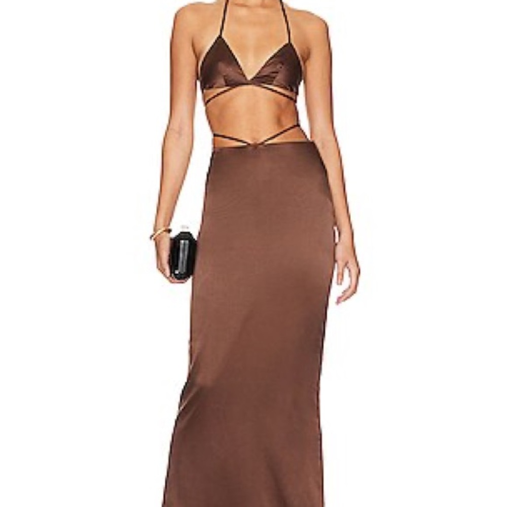 Lioness Brown Halter two piece set